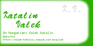 katalin valek business card